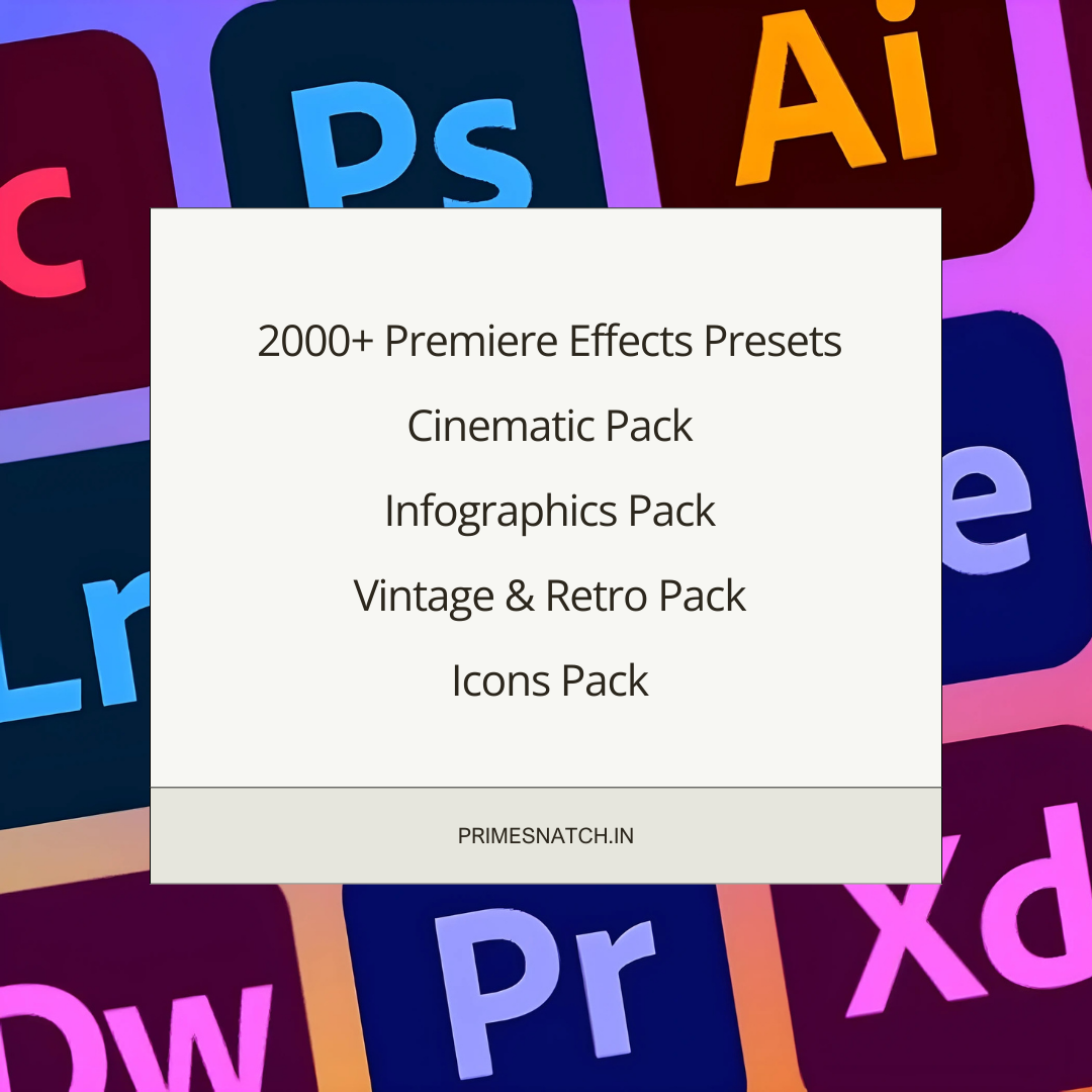 Adobe Premiere Pro Mega Bundle – 2000+ Presets, Intros, Cinematic, Infographics & More