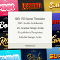 Adobe Photoshop Mega Bundle – Templates, Flyers, Banners, Business Cards & Social Media Assets