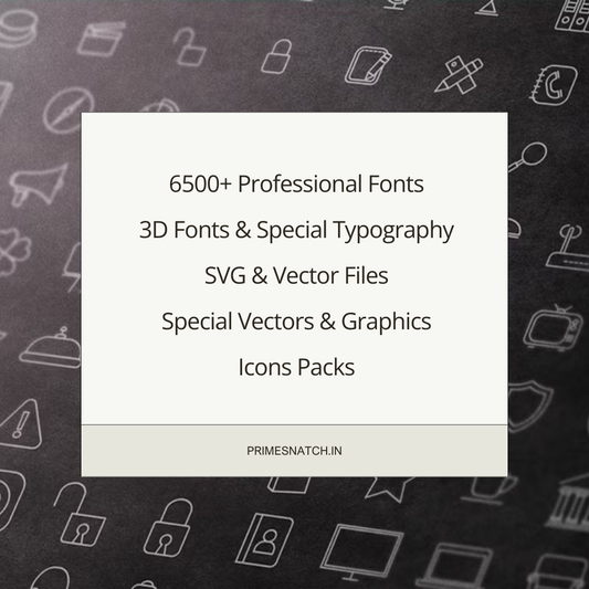 Fonts, SVGs & Icons Mega Bundle – 6500+ Fonts, Vectors & Icon Packs