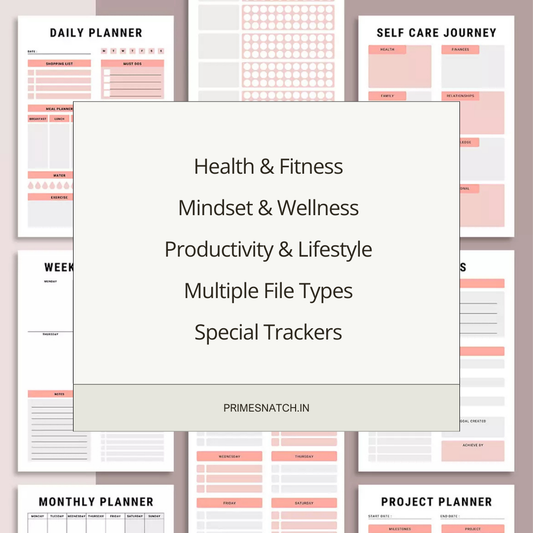 Digital Planners & Journals Mega Bundle – Trackers, Calendars, Fitness, Budget & Wellness